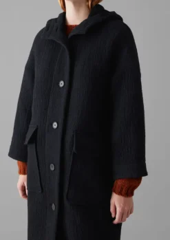 Women TOAST Coats & Jackets*Navy Wool Hooded Coat