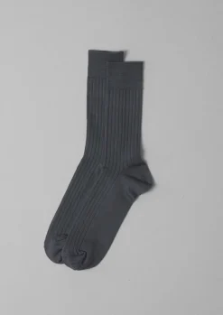 TOAST Socks*Nishiguchi Kutsushita Silk Cotton Ribbed Socks