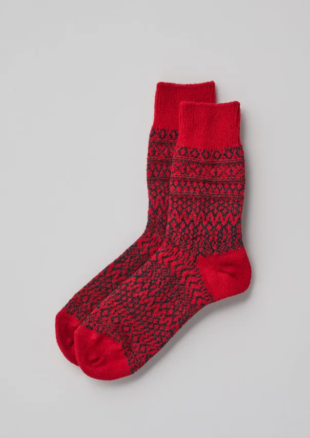 TOAST Socks*Nishiguchi Kutsushita Wool Jacquard Oslo Socks