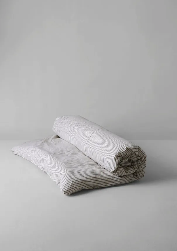 TOAST Textiles|Bed Linen*Organic Cotton Pyjama Stripe Duvet Cover