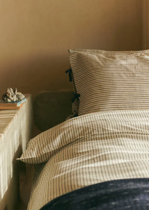 TOAST Textiles|Bed Linen*Organic Cotton Pyjama Stripe Duvet Cover