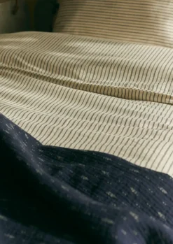 TOAST Textiles|Bed Linen*Organic Cotton Pyjama Stripe Duvet Cover