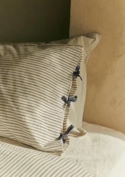 TOAST Textiles|Bed Linen*Organic Cotton Pyjama Stripe Housewife Pillowcase