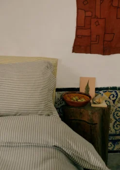 TOAST Textiles|Bed Linen*Organic Cotton Ticking Stripe Duvet Cover