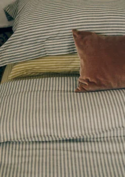TOAST Textiles|Bed Linen*Organic Cotton Ticking Stripe Duvet Cover