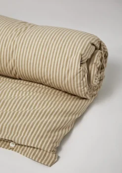 TOAST Textiles|Bed Linen*Organic Cotton Ticking Stripe Duvet Cover
