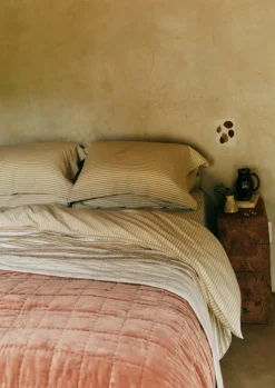 TOAST Textiles|Bed Linen*Organic Cotton Ticking Stripe Oxford Pillowcase