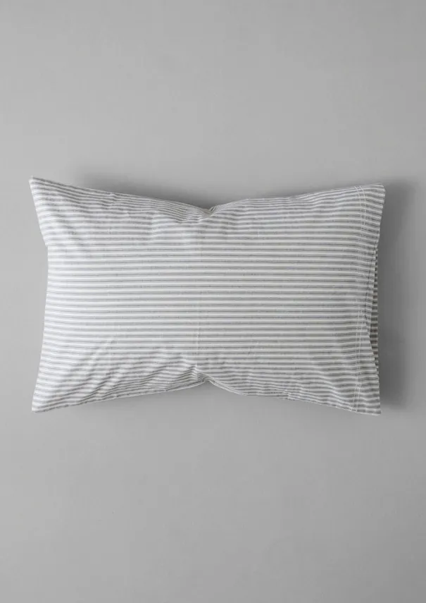 TOAST Textiles|Bed Linen*Organic Cotton Ticking Stripe Housewife Pillowcase