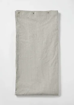 TOAST Textiles|Bathroom*Organic Ticking Stripe Shower Curtain