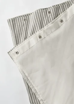 TOAST Textiles|Bathroom*Organic Ticking Stripe Shower Curtain