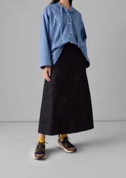 Women TOAST Denim|Workwear*Patch Pocket Organic Denim Skirt