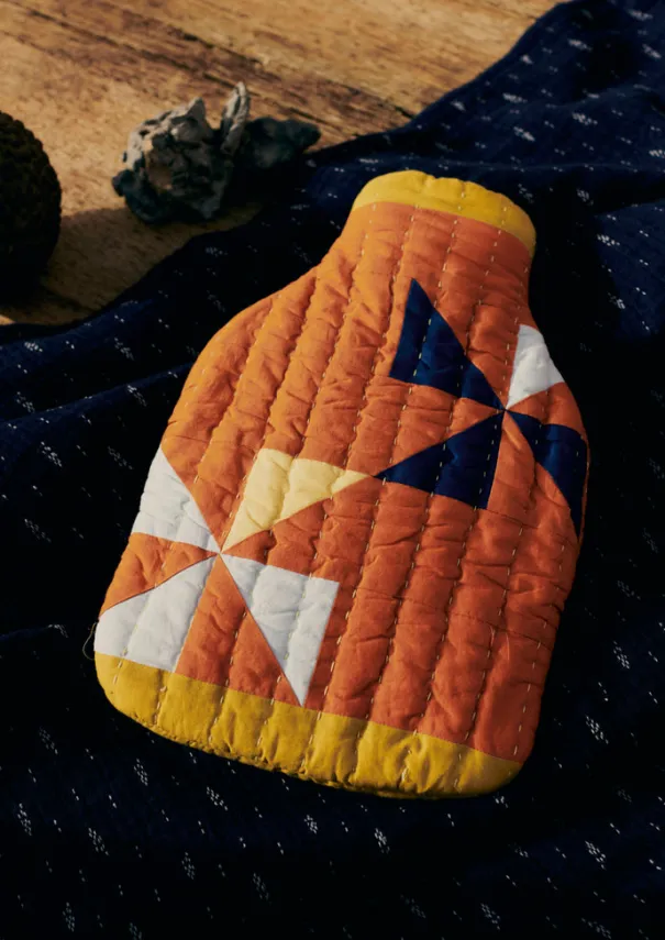 TOAST Textiles|Hot Water Bottle Covers*Pinwheel Patchwork Hot Water Bottle Cover