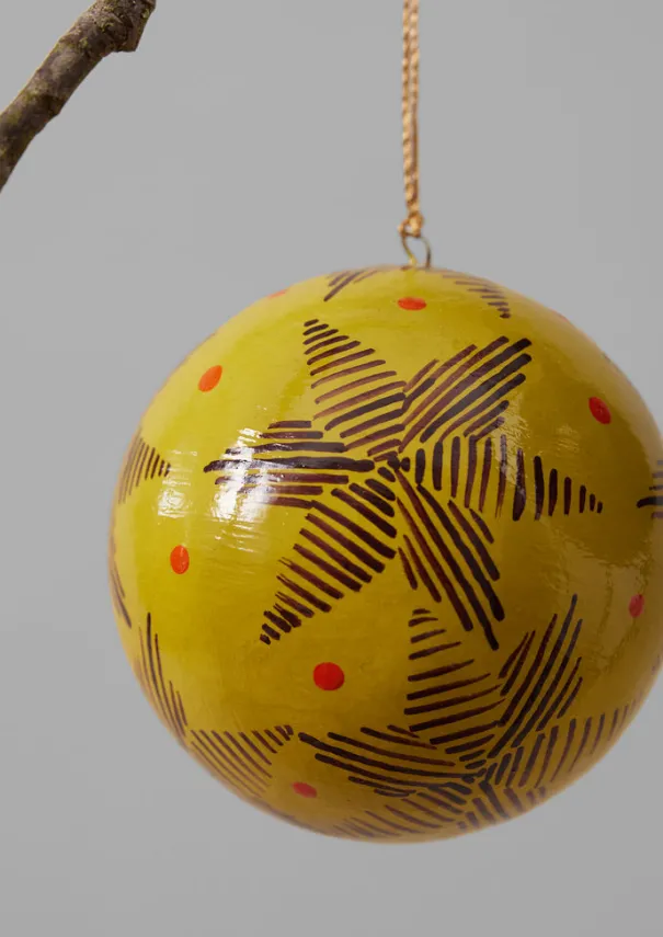 TOAST Christmas Decorations*Pointed Star Hand Painted Bauble