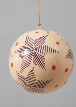 TOAST Christmas Decorations*Pointed Star Hand Painted Bauble