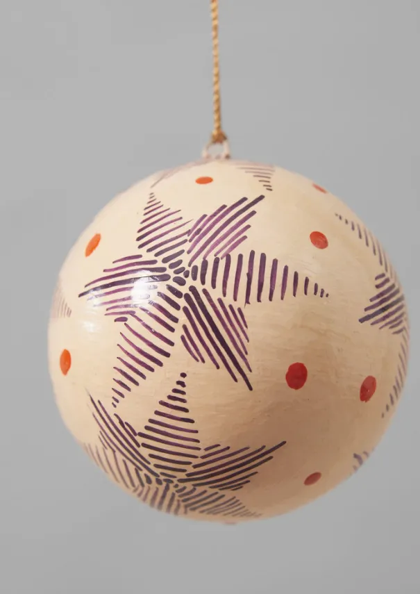 TOAST Christmas Decorations*Pointed Star Hand Painted Bauble