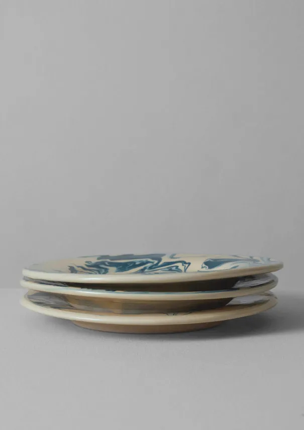 TOAST Ceramics|Tableware*Poterie Barbotine Marbled Plate
