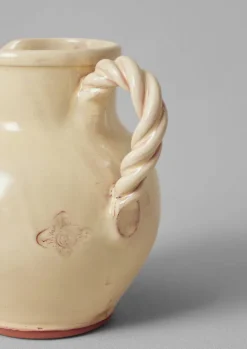TOAST Ceramics*Poterie Barbotine Twisted Handle Pitcher