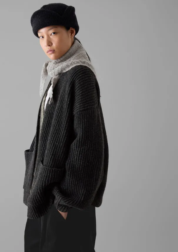 Women TOAST Knitwear*Ribbed Wool Knitted Cardigan