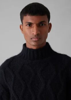 TOAST Knitwear*Roll Neck Cable Knit Sweater