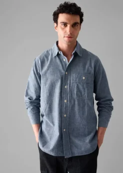TOAST Shirts*Selvedge Cotton Chambray Shirt