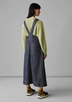 Women TOAST Denim|Dresses*Side Button Denim Pinafore Dress