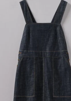 Women TOAST Denim|Dresses*Side Button Denim Pinafore Dress