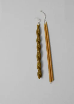 TOAST Candles & Holders*Skar Organics Beeswax Twist Dinner Candle