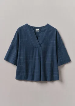 Women TOAST Nightwear*Sketched Check Cotton Pyjama Top