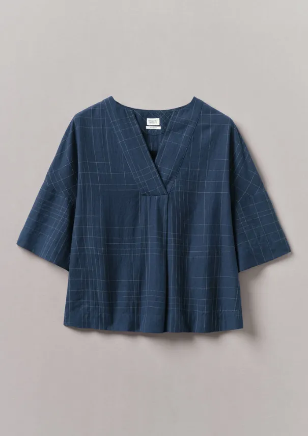 Women TOAST Nightwear*Sketched Check Cotton Pyjama Top