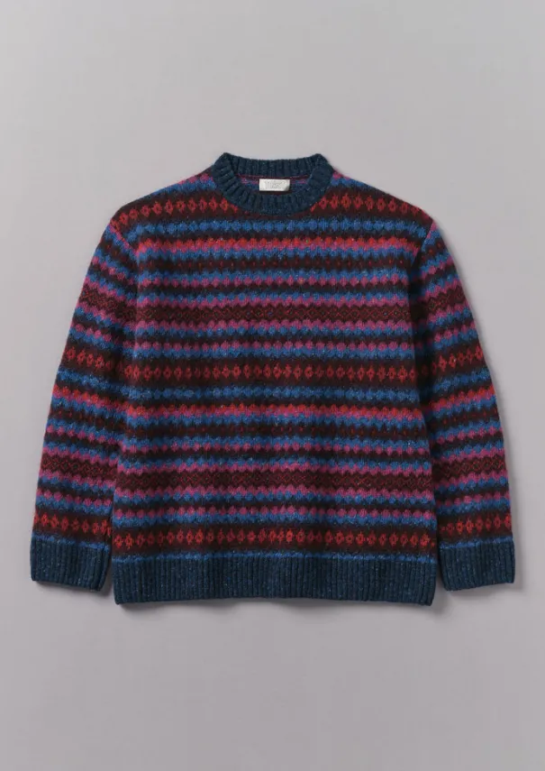 TOAST Knitwear*Soundwave Jacquard Crew Neck Sweater