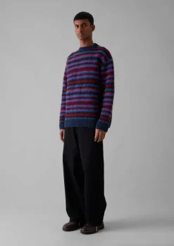 TOAST Knitwear*Soundwave Jacquard Crew Neck Sweater