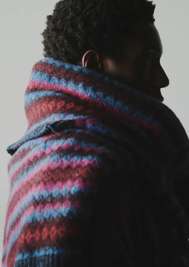 TOAST Knitwear*Soundwave Jacquard Crew Neck Sweater