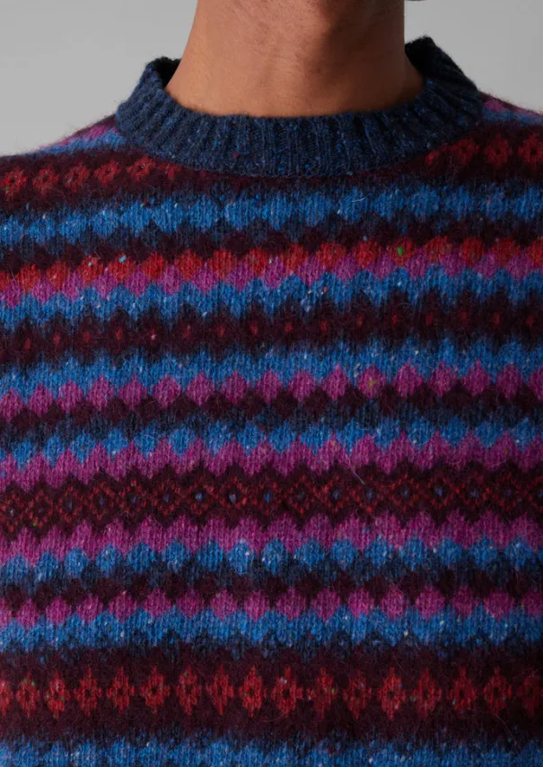 TOAST Knitwear*Soundwave Jacquard Crew Neck Sweater