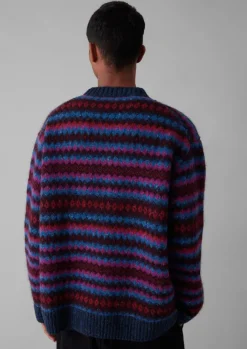 TOAST Knitwear*Soundwave Jacquard Crew Neck Sweater