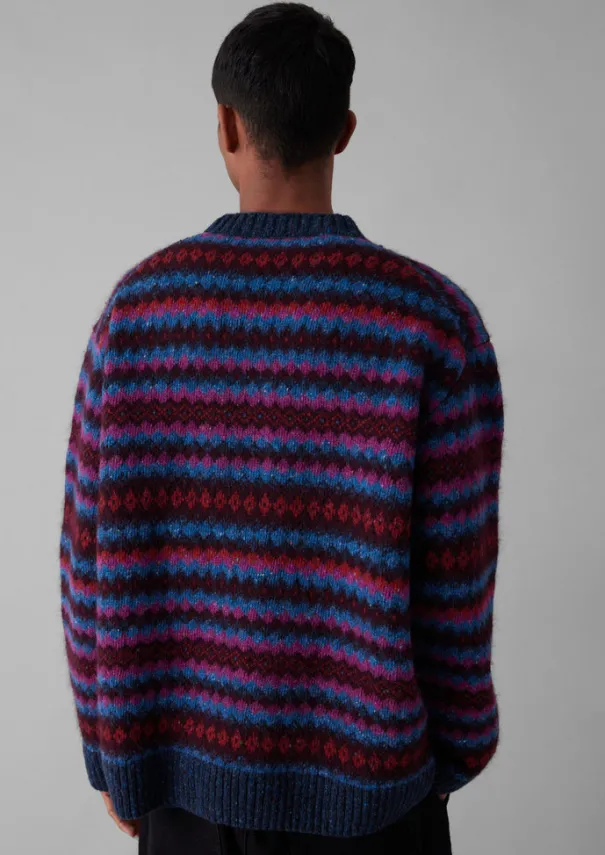 TOAST Knitwear*Soundwave Jacquard Crew Neck Sweater