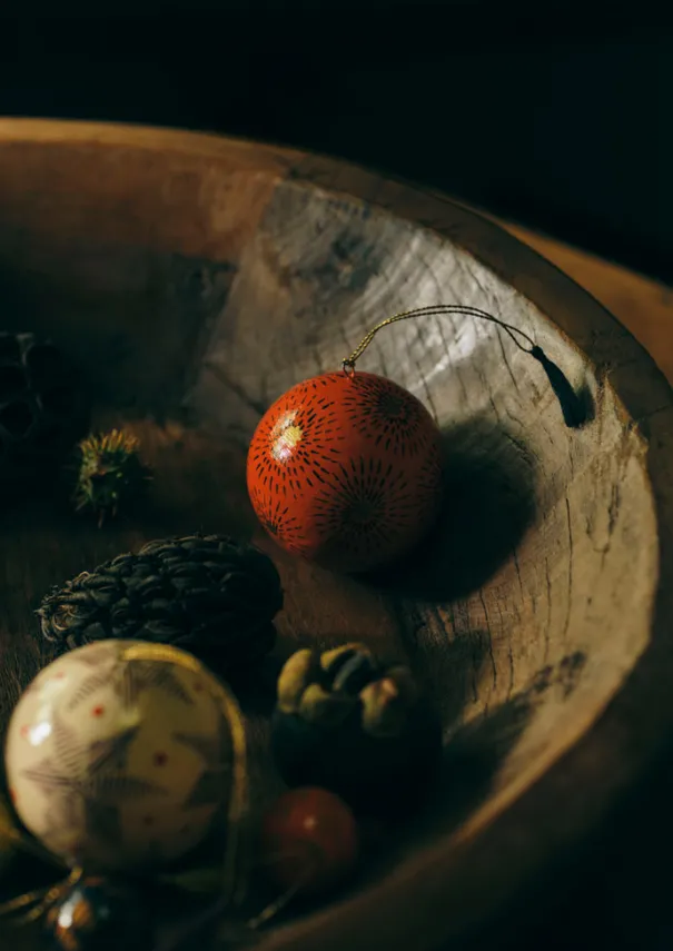 TOAST Christmas Decorations*Starburst Hand Painted Bauble