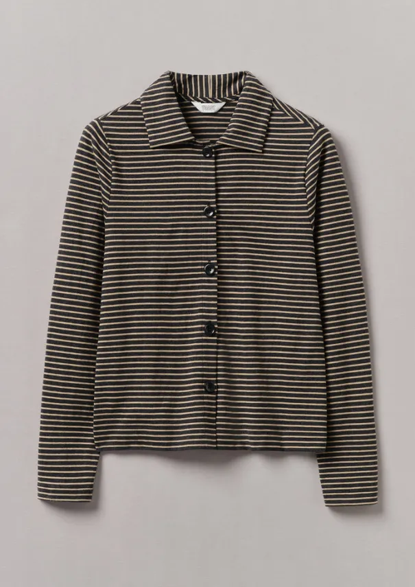 Women TOAST Jersey|Shirts*Stripe Cotton Jersey Shirt
