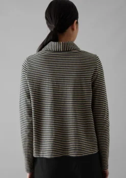 Women TOAST Jersey|Shirts*Stripe Cotton Jersey Shirt