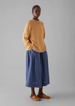 Women TOAST Linen|Jersey*Stripe Linen Cotton Sweater