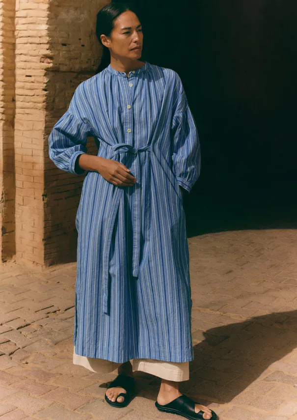 Women TOAST Dresses*Stripe Poplin Gathered Dress