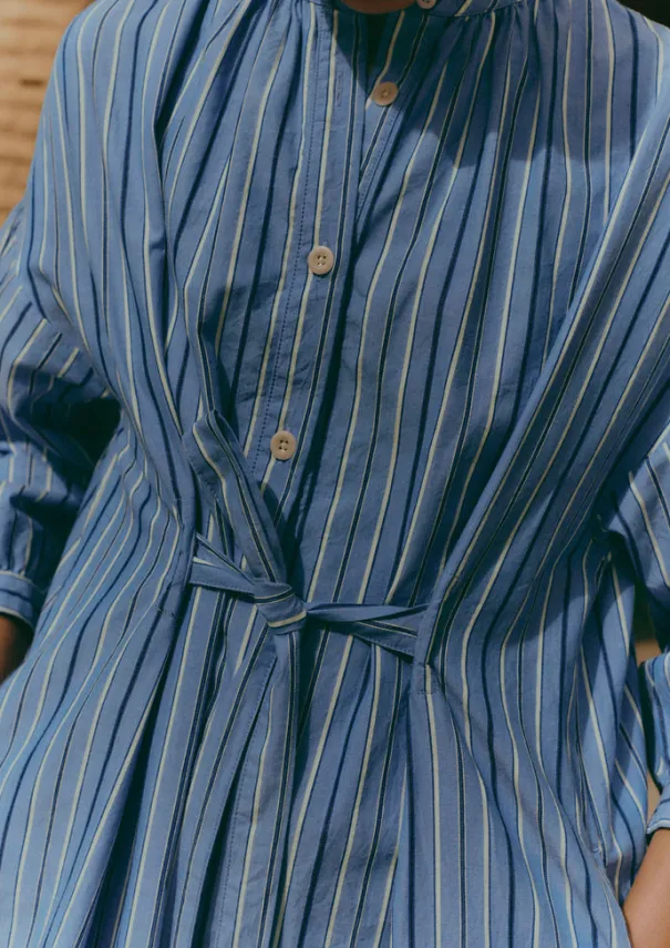 Women TOAST Dresses*Stripe Poplin Gathered Dress