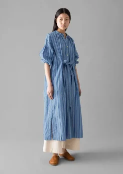 Women TOAST Dresses*Stripe Poplin Gathered Dress