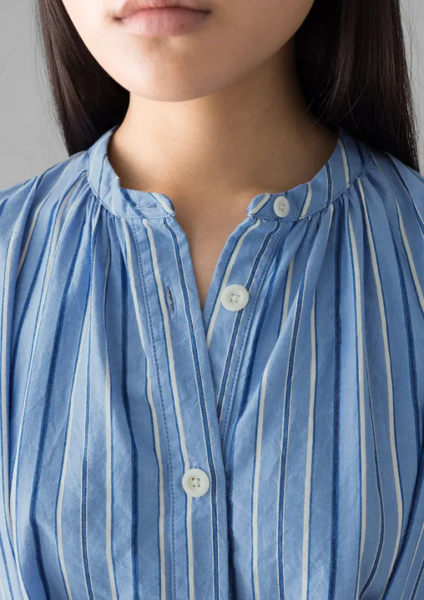 Women TOAST Dresses*Stripe Poplin Gathered Dress