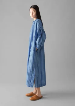 Women TOAST Dresses*Stripe Poplin Gathered Dress