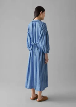 Women TOAST Dresses*Stripe Poplin Gathered Dress
