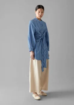 Women TOAST Tops & Tees*Stripe Poplin Wrap Front Shirt