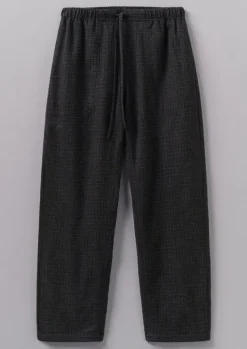 Women TOAST Trousers*Suki Wool Cotton Seersucker Check Trousers