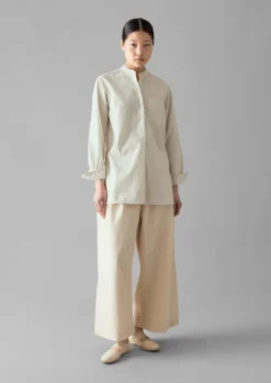 Women TOAST Shirts|Tops & Tees*Taro Stripe Cotton Poplin Shirt