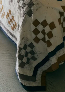 TOAST Textiles|Blankets & Throws*Tile Cotton Patchwork Quilt