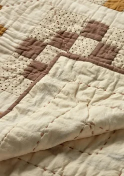 TOAST Textiles|Blankets & Throws*Tile Cotton Patchwork Quilt